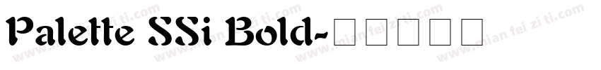 Palette SSi Bold字体转换